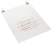 Load image into Gallery viewer, ‘Dear Friend’ Foiled Poem Print