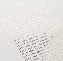 Load image into Gallery viewer, 'Home' Foiled Poem Print