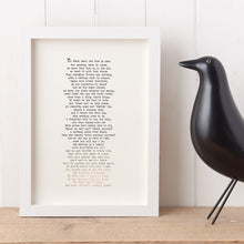 Load image into Gallery viewer, Original Foiled and Framed Wedding Poem
