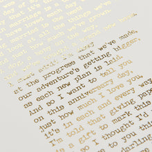 Load image into Gallery viewer, Original Foiled and Framed Anniversary Poem