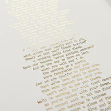 Load image into Gallery viewer, Original Foiled and Framed Wedding Poem