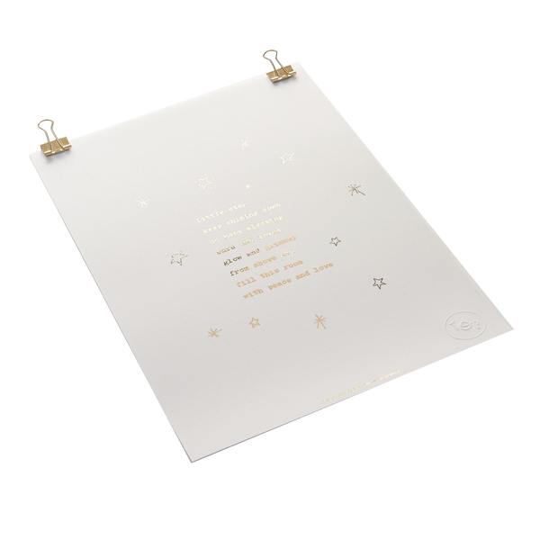 ‘Little Star’ Foiled Nursery Poem Print