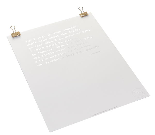 ‘Sweet Somethings’ Foiled Poem Print