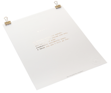 Load image into Gallery viewer, 'Weirdo' Vintage Foiled Poem Print