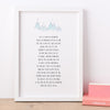 Christening Poem Print