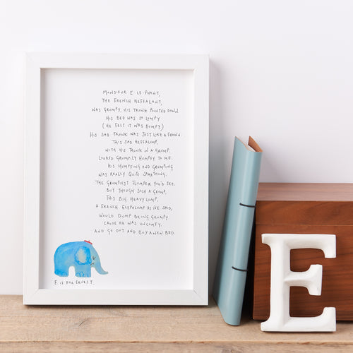 Children's Nonsense Poem Print