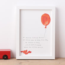Load image into Gallery viewer, Balloon Nonsense Poem Print