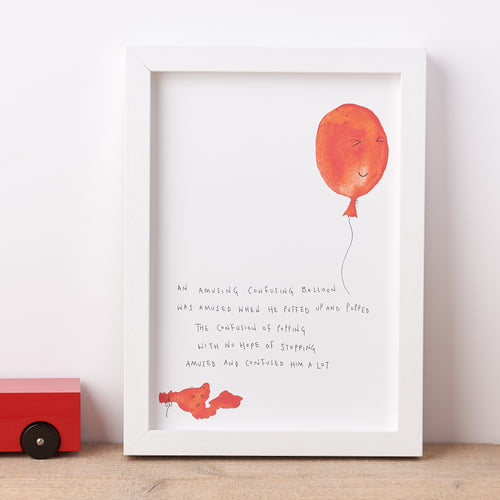 Balloon Nonsense Poem Print