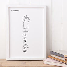 Load image into Gallery viewer, ‘Polite Word’ Poem Print