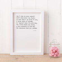 Load image into Gallery viewer, ‘Sweet Somethings’ Poem Print