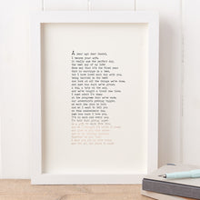 Load image into Gallery viewer, Original Foiled and Framed Anniversary Poem