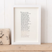 Load image into Gallery viewer, Original Foiled and Framed Retirement Poem