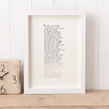 Original Foiled and Framed Retirement Poem