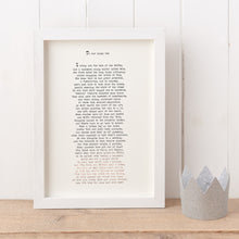 Load image into Gallery viewer, Original Foiled and Framed Hen-Do Poem