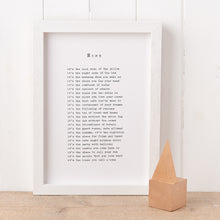 Load image into Gallery viewer, Home poem - vintage type