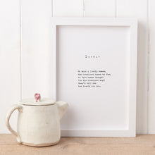Load image into Gallery viewer, &#39;Lovely&#39; Poem Print