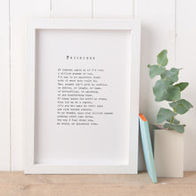 Load image into Gallery viewer, &#39;Priceless&#39; Poem Print