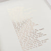 Original Foiled and Framed New Baby Poem