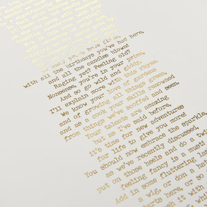Original Foiled and Framed Birthday Poem