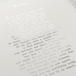 Original Foiled and Framed Memorial Poem