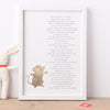 ‘Mouse Malcolm IV’ Nonsense Poem Print