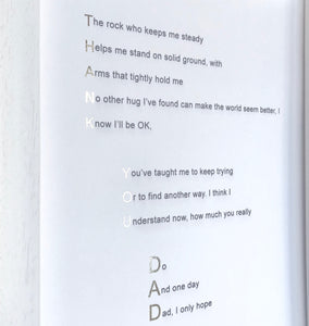 'Thank You Dad' Foiled Poem Print