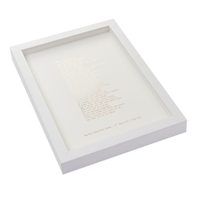 Load image into Gallery viewer, Original Foiled and Framed New Baby Poem