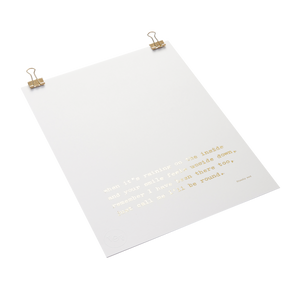 Friendly Word Foiled Poem Print