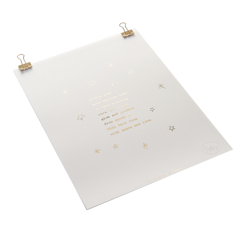 ‘Little Star’ Foiled Nursery Poem Print