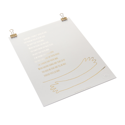 ‘Mine’ Foiled Poem Print