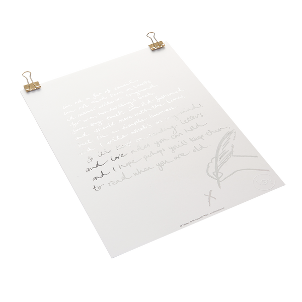 ‘Old Fashioned’ Foiled Poem Print
