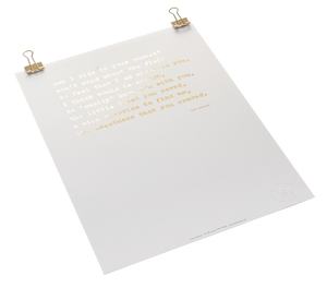 ‘Sweet Somethings’ Foiled Poem Print