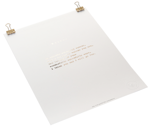 'Weirdo' Vintage Foiled Poem Print